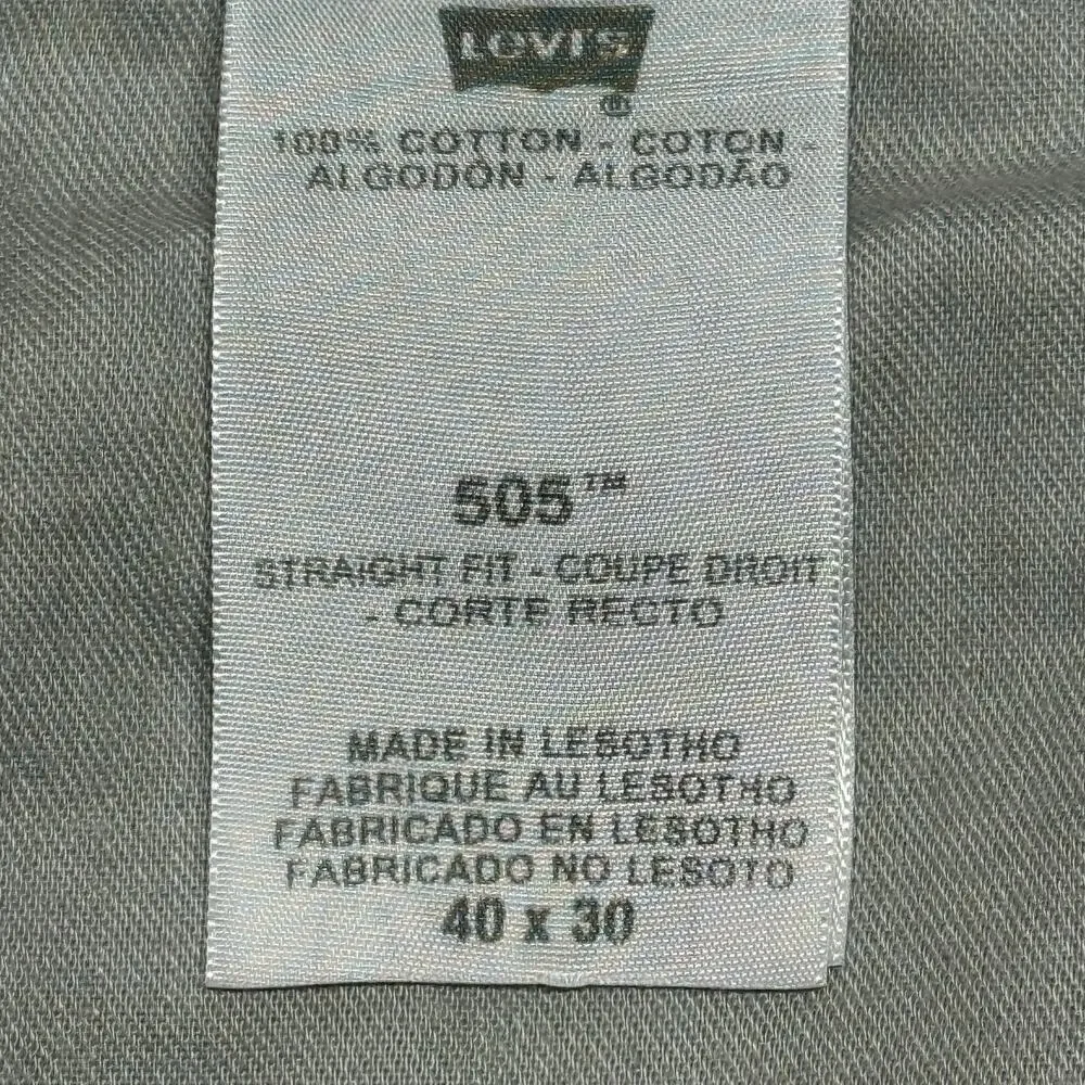 Levis‎ 505 Jeans Mens 40X30 Blue Straight Leg Dark Wash Workwear Casual